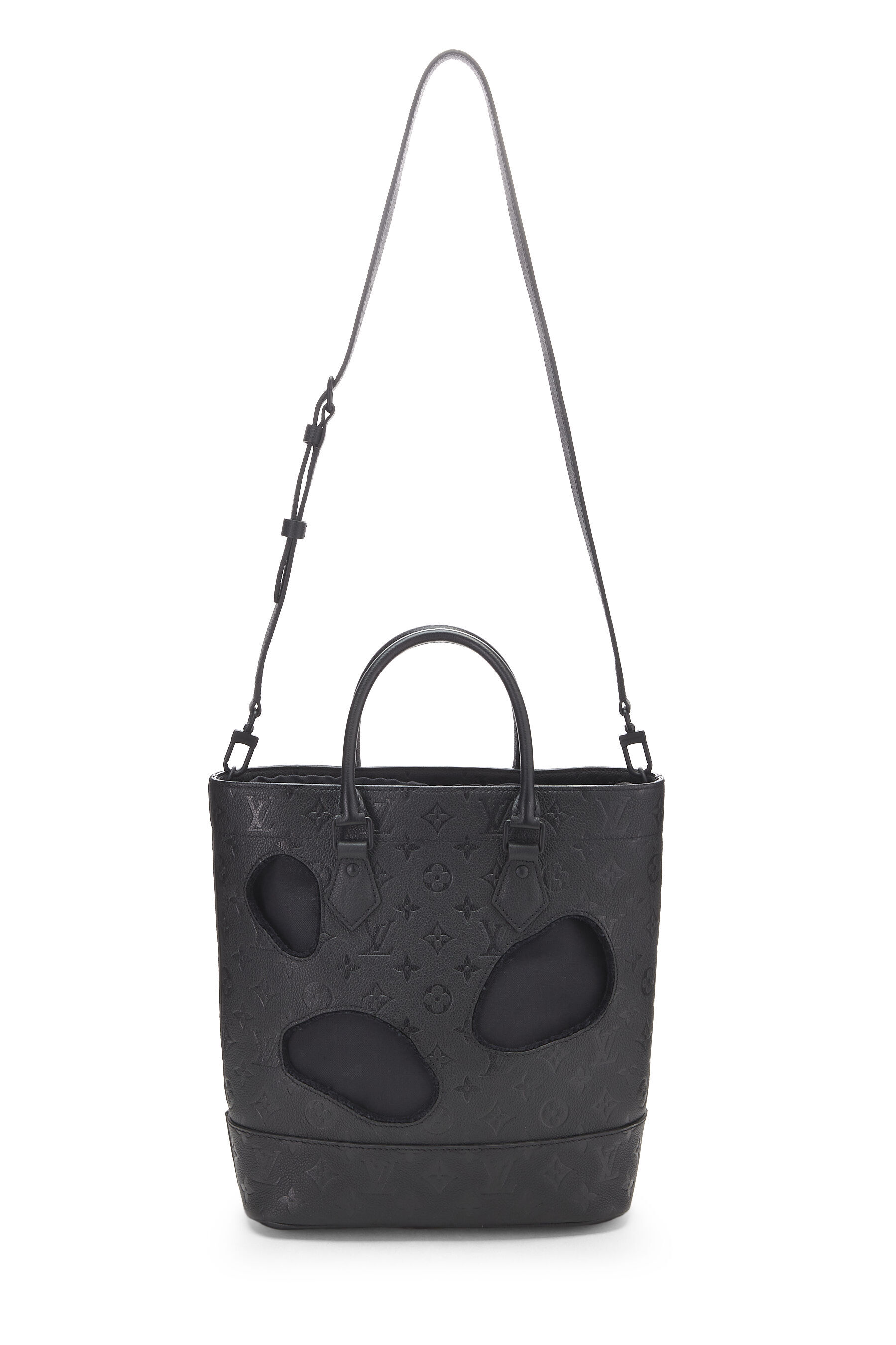 Comme des Garçons x Louis Vuitton Black Monogram Empreinte Bag 