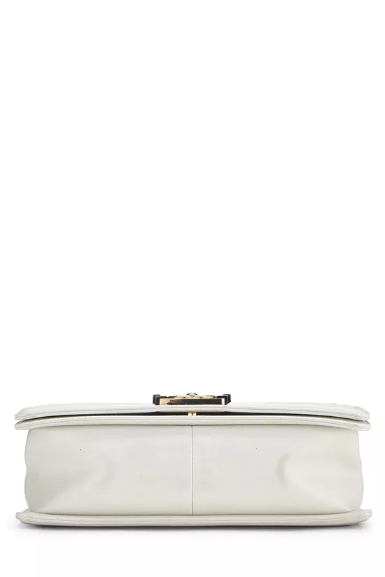 White Cube Embossed Calfskin Boy Bag Medium, , large image number 4