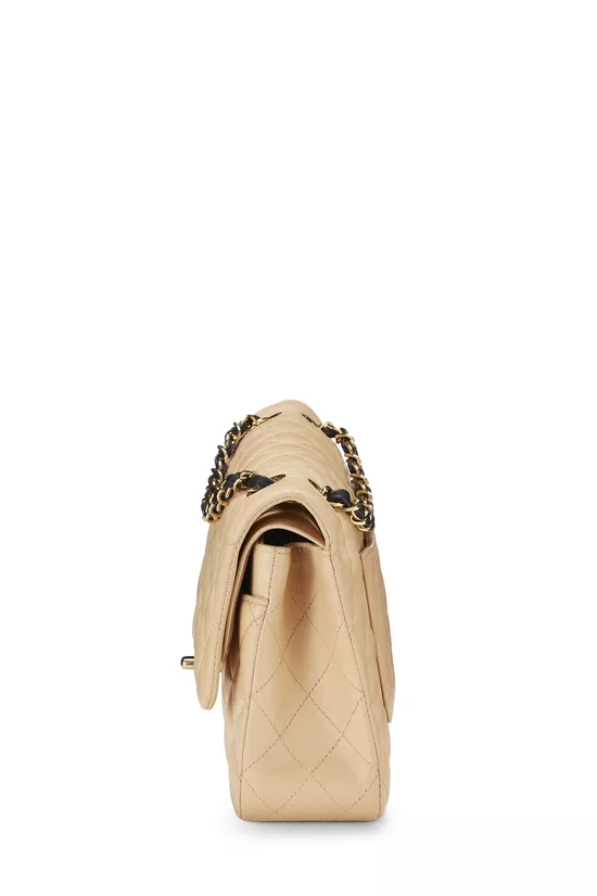 Beige Quilted Lambskin Classic Double Flap Medium, , large image number 2