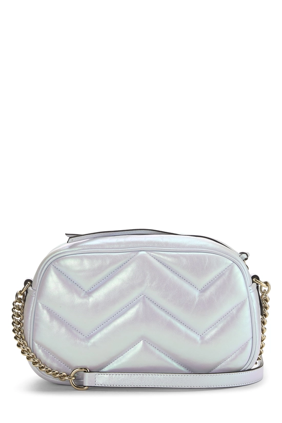 Blue Iridescent Leather GG Marmont Crossbody Small, , large image number 3