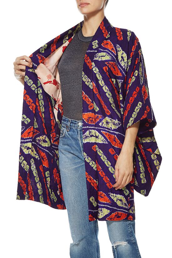Silk Kimono Haori, , large image number 1
