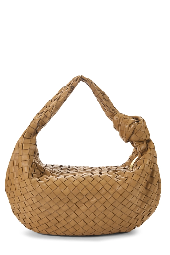 Brown Intrecciato Leather Jodie Small, , large image number 3