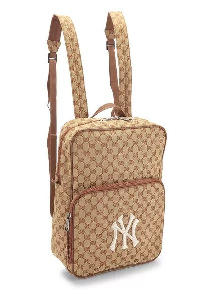 Pink GG Canvas New York Yankees Backpack, , large