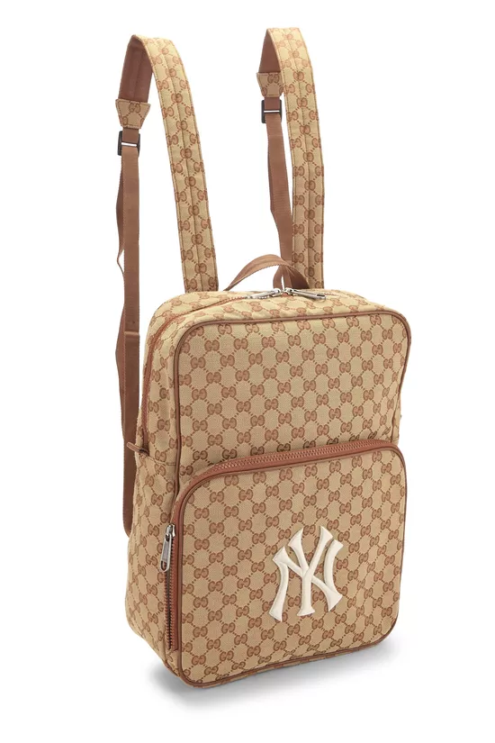 Pink GG Canvas New York Yankees Backpack, , large image number 1