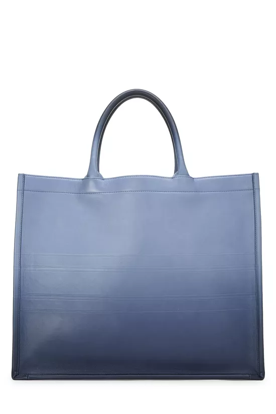 Blue Calfskin Book Tote Large, , large image number 3