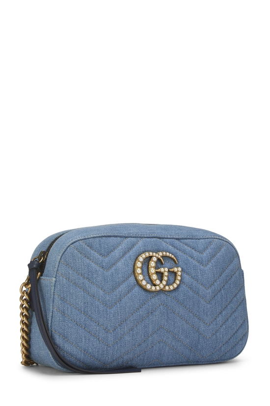 Blue Denim GG Marmont Crossbody Small, , large image number 1