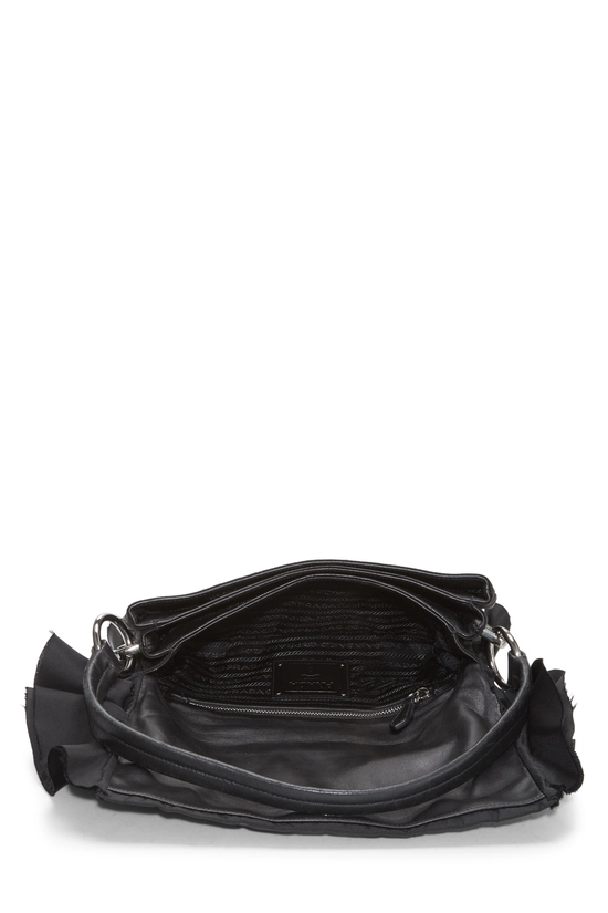 Black Nylon Shoulder Bag, , large image number 5