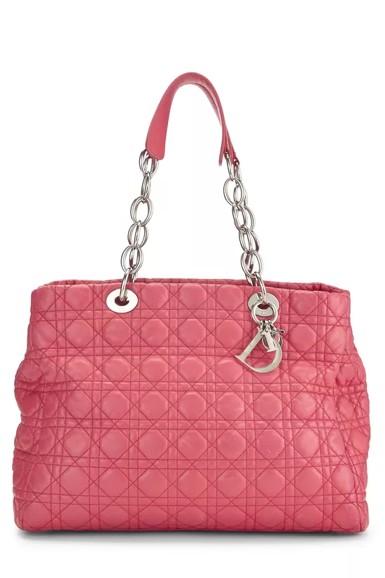 Pink Cannage Quilted Soft Shopping Tote, , large image number 0