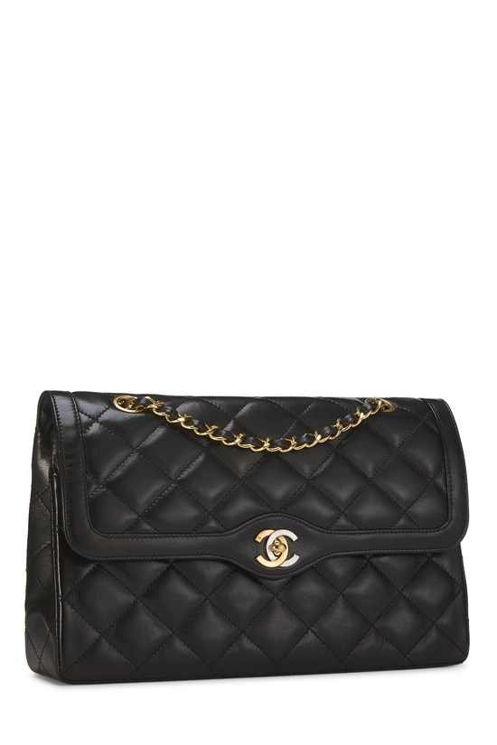 Black Quilted Lambskin Paris Limited Double Flap Jumbo, , large image number 1