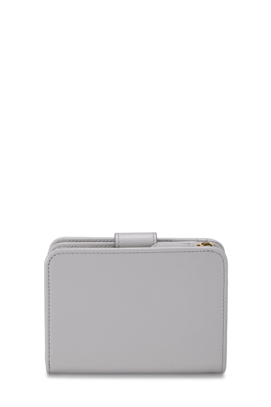 Pre-Owned Grey Leather Compact Zip Wallet QNA0NI1LEB000