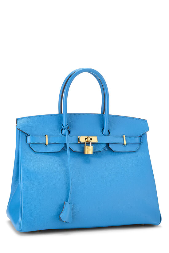 Blue Zanzibar Epsom Birkin 35, , large image number 1