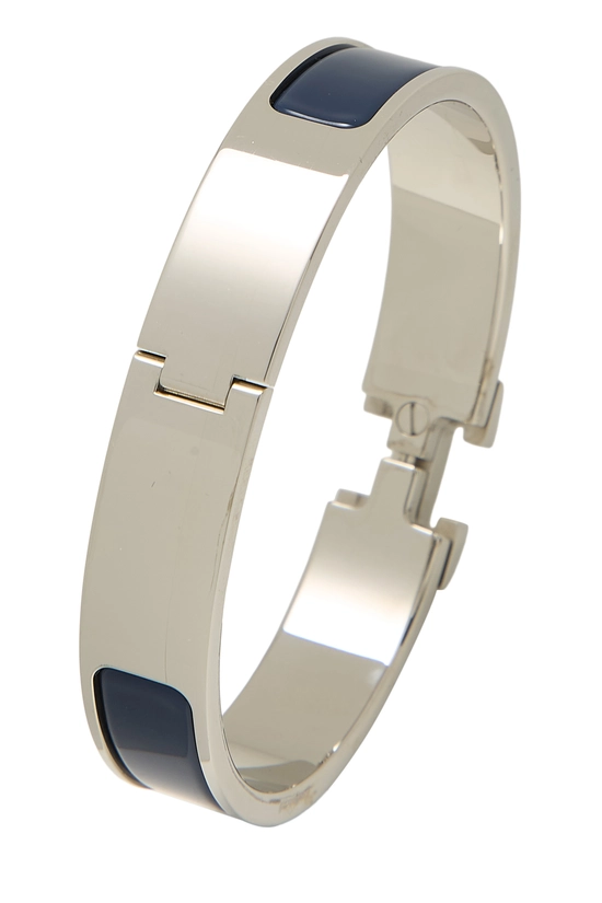 Navy Enamel Clic-Clac 'H' Bracelet Narrow PM, , large image number 1