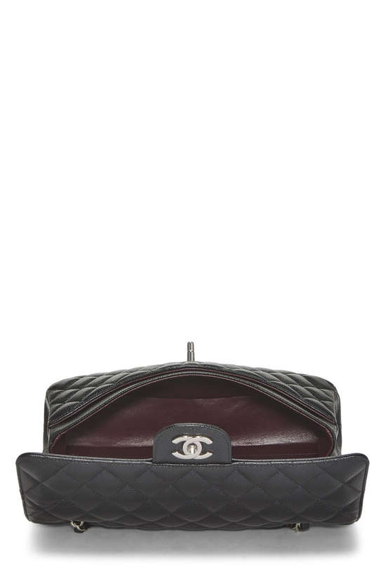 Black Quilted Caviar Classic Double Flap Medium, , large image number 5