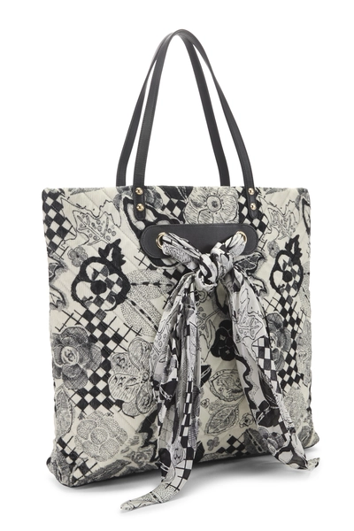 Chanel Black Corduroy Camellia Tote — photo 2