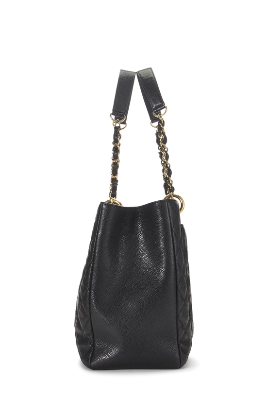 Black Quilted Caviar Grand Shopping Tote (GST) XL , , large image number 2