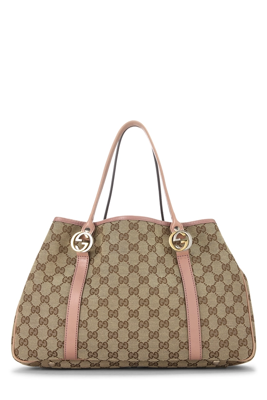 Pink Original GG Canvas Twins Tote, , large image number 3