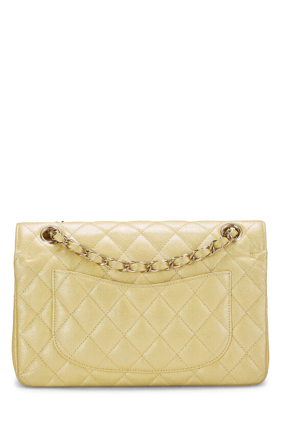 Yellow Iridescent Quilted Caviar Classic Double Flap Small, , large image number 3