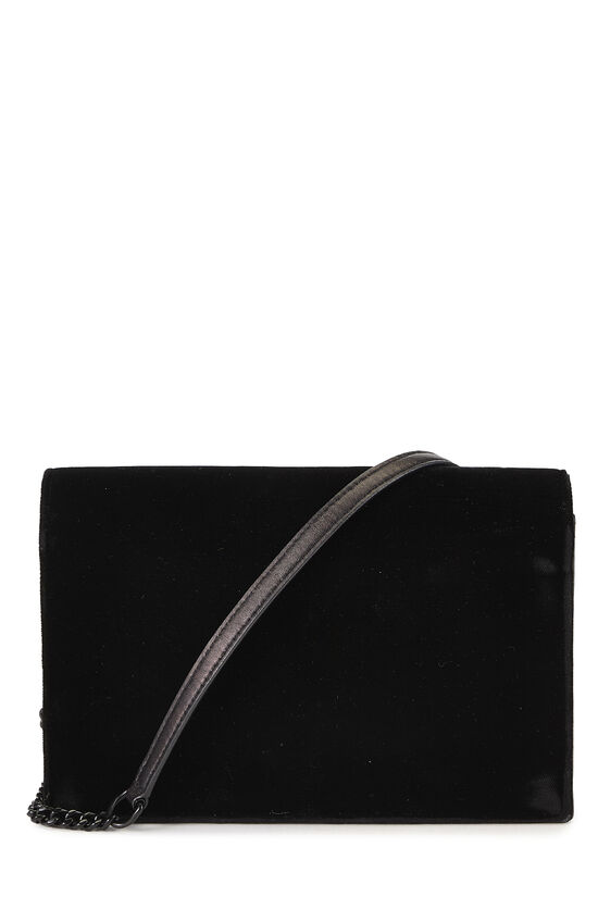 Black Velvet Kate Tassel Wallet On Chain (WOC), , large image number 3