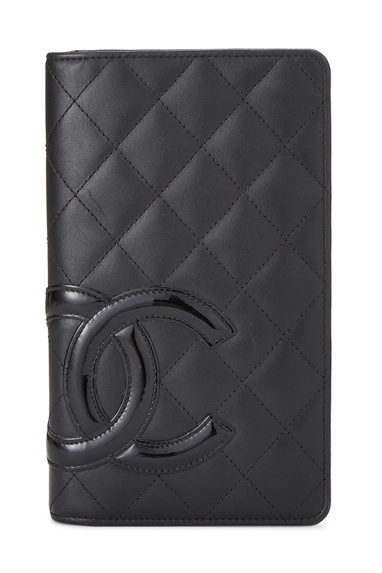 Black Quilted Calfskin Cambon Wallet, , large image number 0