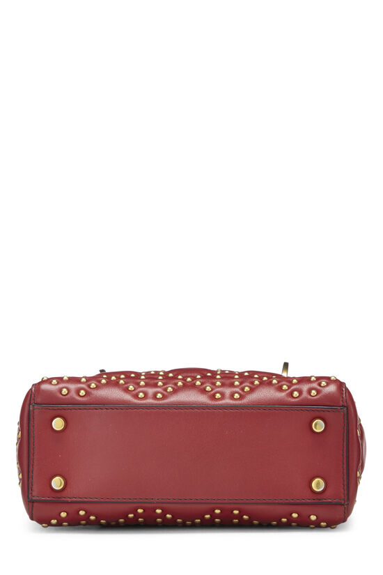 Red Studded Leather Lady Dior Mini, , large image number 6