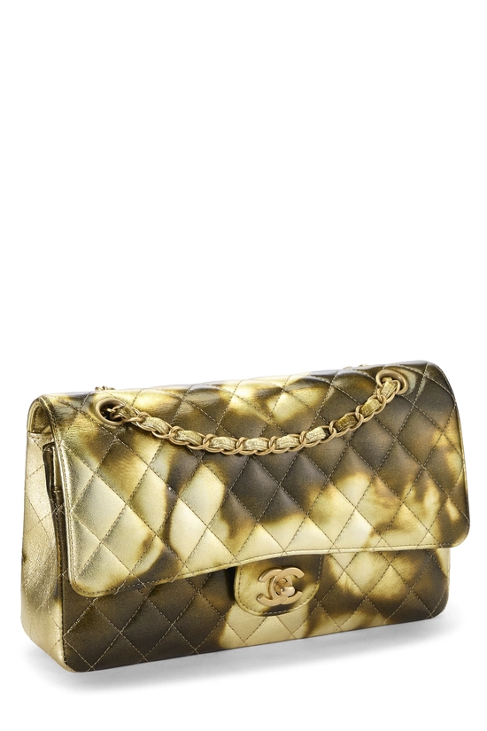 Metallic Quilted Calfskin Classic Double Flap Medium, , large image number 1