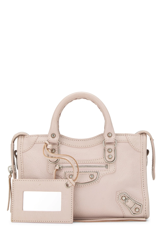 Pink Chevre Metallic Edge Classic City Bag Mini, , large image number 0