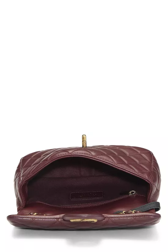 Burgundy Lambskin Meat Packaged Half Flap Mini, , large image number 5