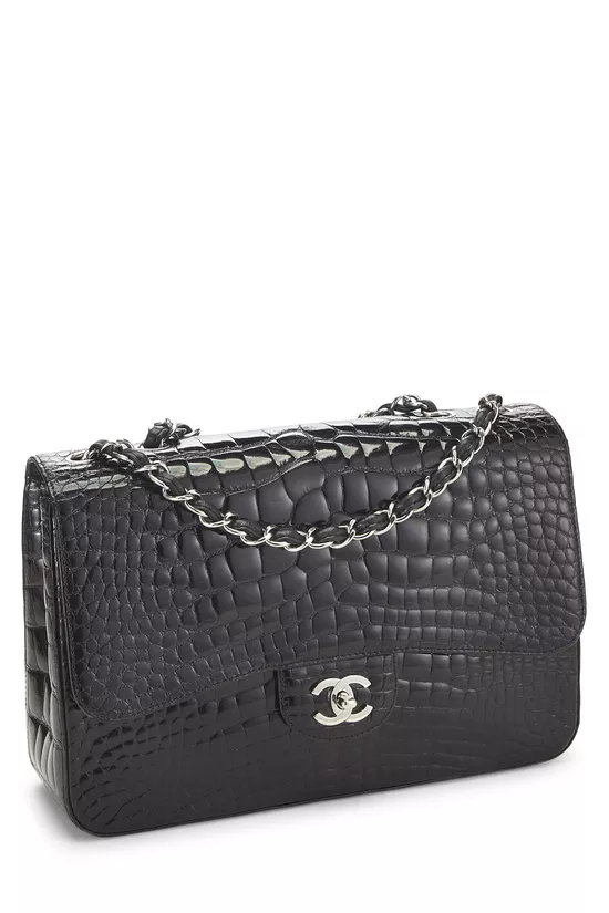 Black Alligator Half Flap Jumbo, , large image number 1