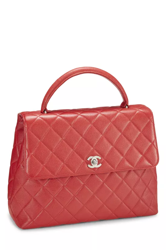 Red Quilted Caviar Kelly, , large image number 1