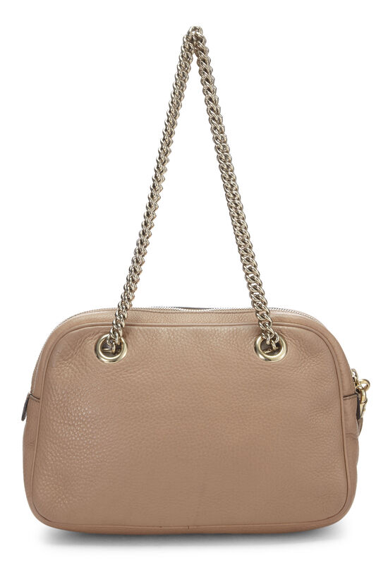 Beige Leather Soho Chain Shoulder Bag, , large image number 5