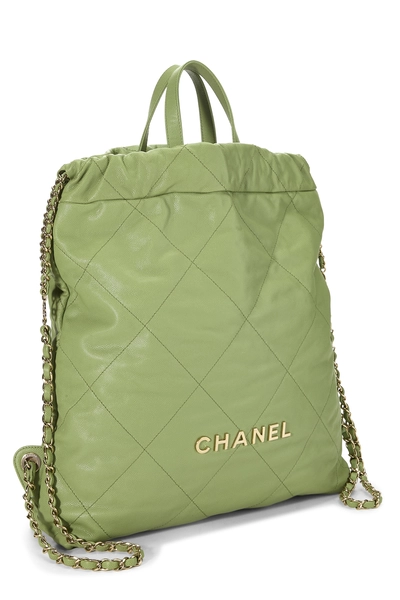 Chanel Green Caviar Chanel 22 Backpack — photo 2