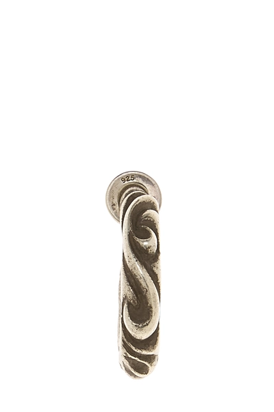 Sterling Silver Scroll Hoop Earring
