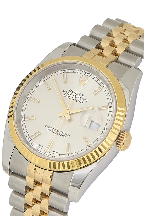 Pre-Owned Silver Dial Two-Tone Datejust 116233 36mm QOJ8NZ5NVU000