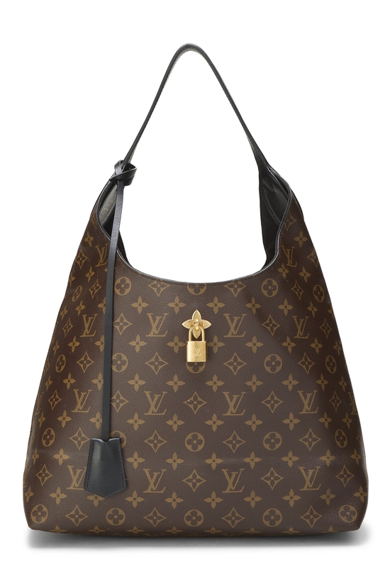Black Monogram Canvas Flower Hobo, , large image number 0