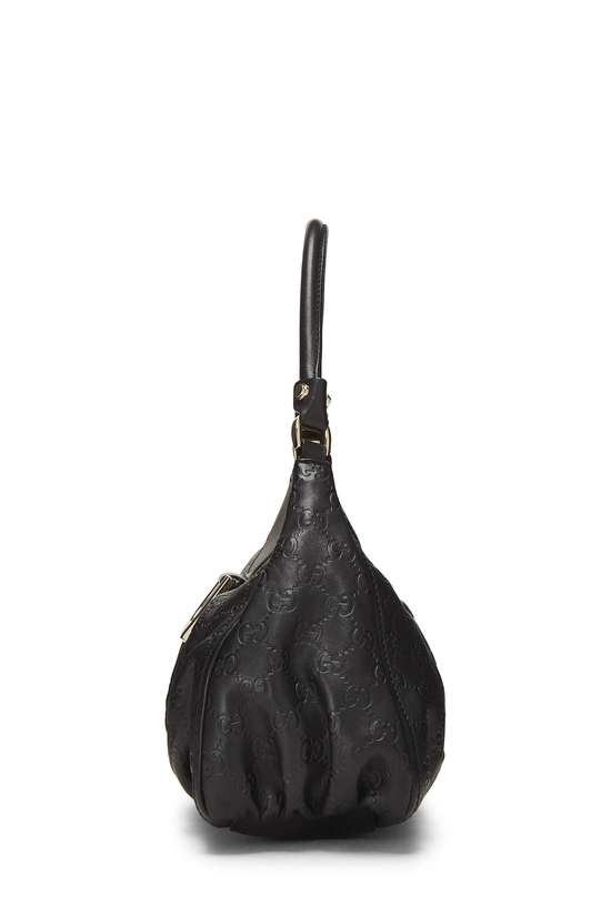 Black Guccissima D-Ring Abbey Shoulder Bag Small, , large image number 2