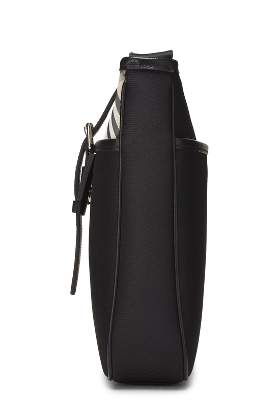 Black Nylon Buckle Messenger Bag, , large image number 2