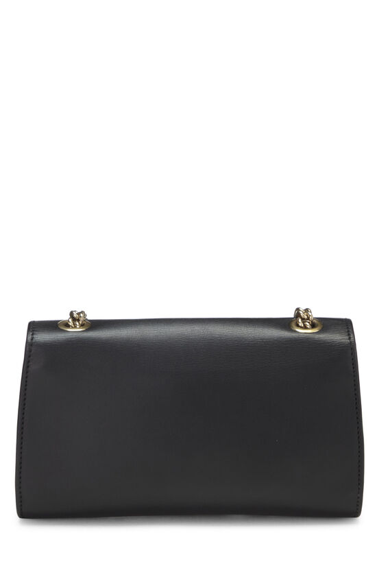 Black Leather Emily Chain Shoulder Bag Small, , large image number 6