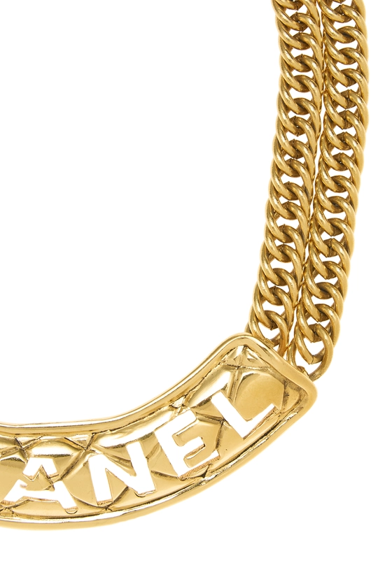 Gold Logo Choker, , large image number 1