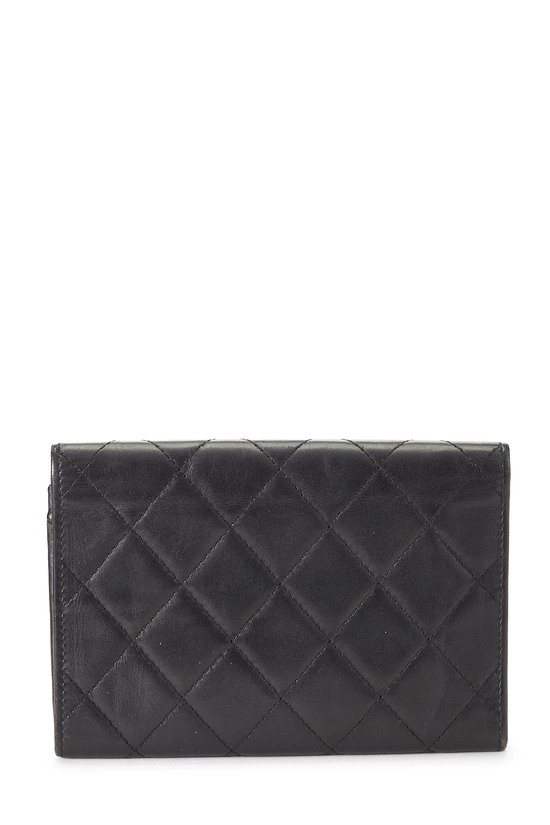 Black Quilted Calfskin Cambon Wallet, , large image number 2