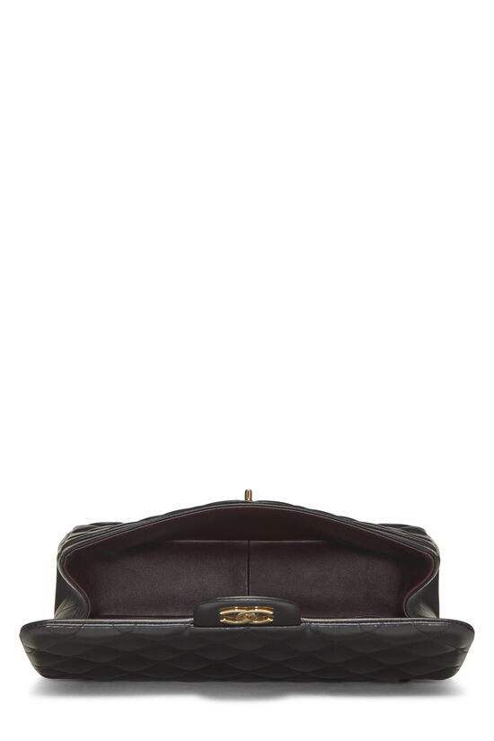 Black Quilted Lambskin New Classic Double Flap Jumbo, , large image number 5