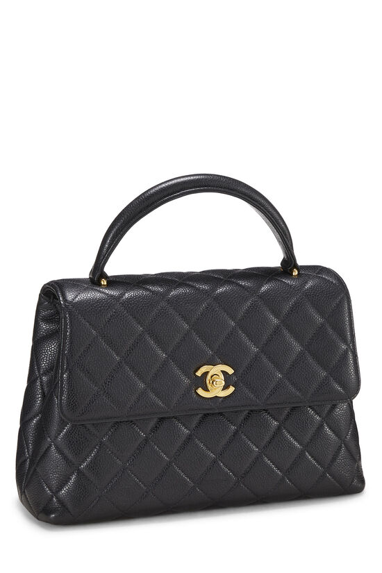 Black Quilted Caviar Kelly Small, , large image number 2