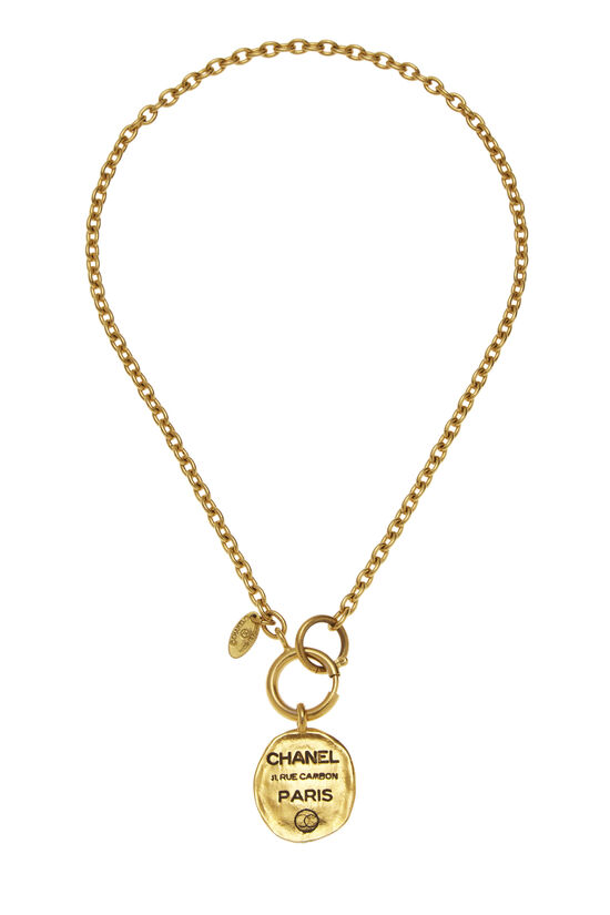 Gold Chain Cambon Medallion Necklace, , large image number 1