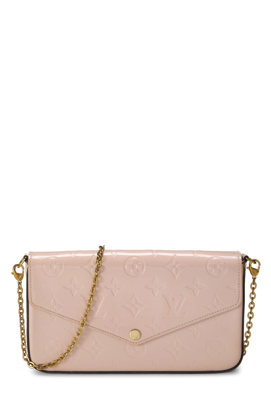 Pink Monogram Vernis Pochette Felicie, , large image number 0