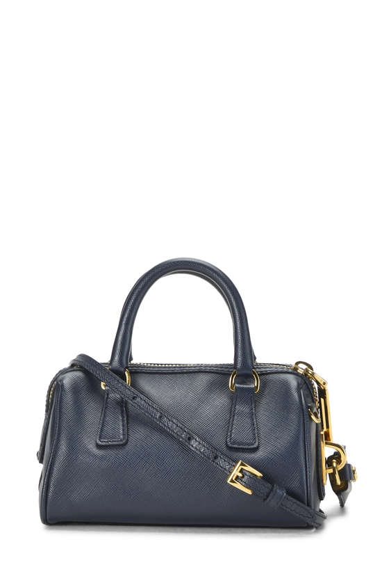 Navy Saffiano Leather Boston Mini, , large image number 3