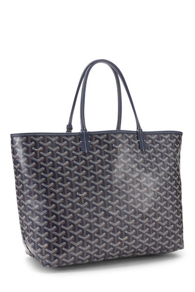 Navy Goyardine Canvas Saint-Louis PM, , large