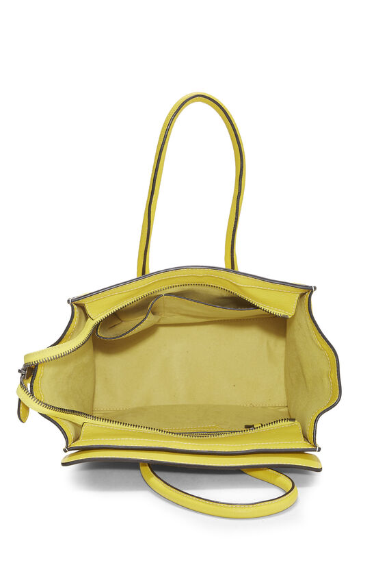 Yellow Calfskin Luggage Micro, , large image number 5