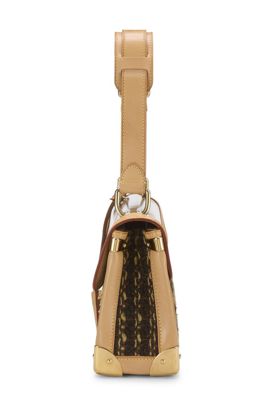 Brown Patent Monogram Tweedy Shoulder Bag, , large image number 2