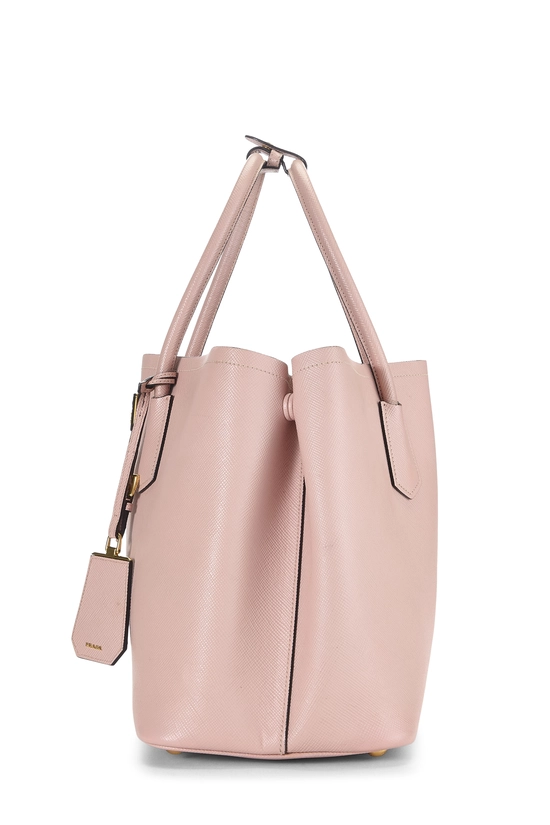 Pre-Owned Pink Saffiano Double Bag Large QNB0OT3RP700N
