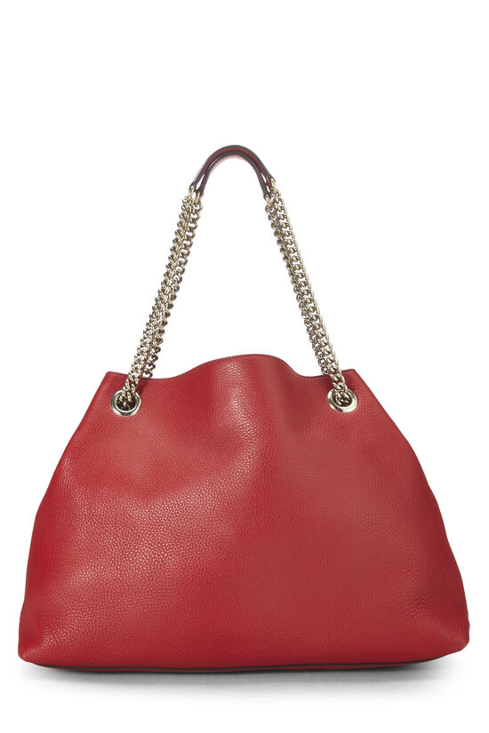 Red Leather Soho Chain Tote, , large image number 3