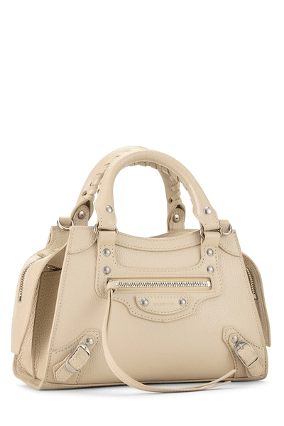 Beige Calfskin Neo Classic City Mini, , large